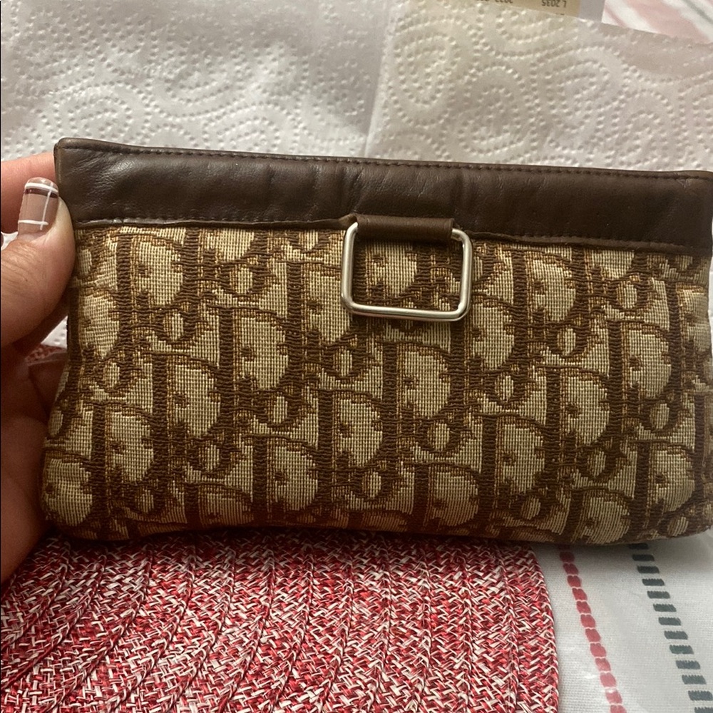 Designer Monogram Clutch with Buckle